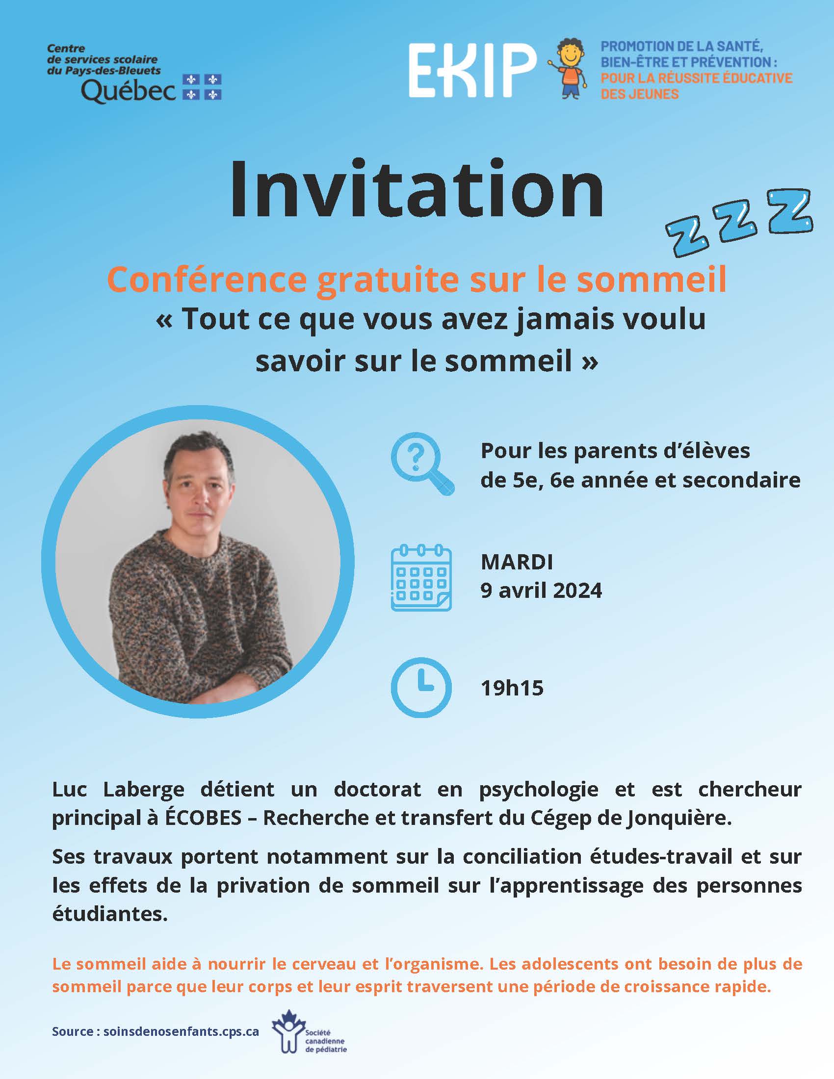 Conférence sommeil